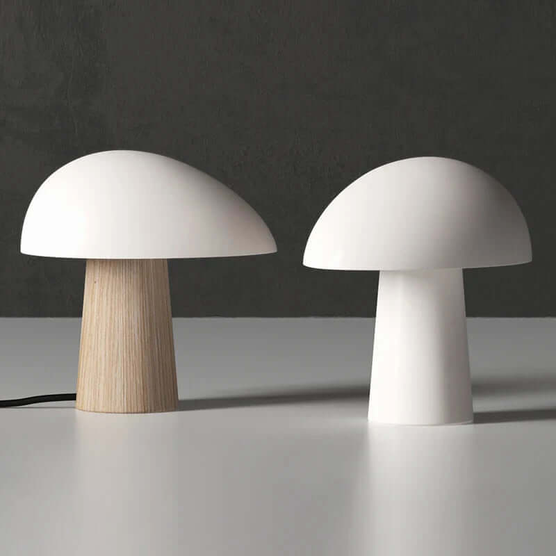Rustic Wooden Desk Lamp with Unique Shape