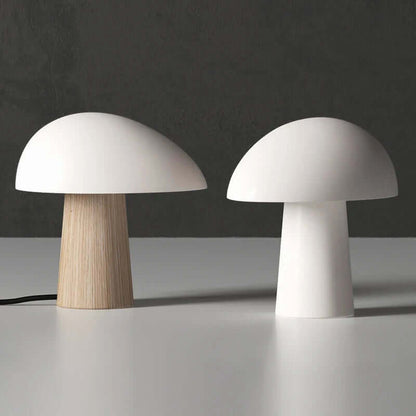 Rustic Wooden Desk Lamp with Unique Shape