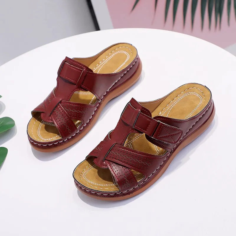 Vintage Style Comfortable Wedge Sandals