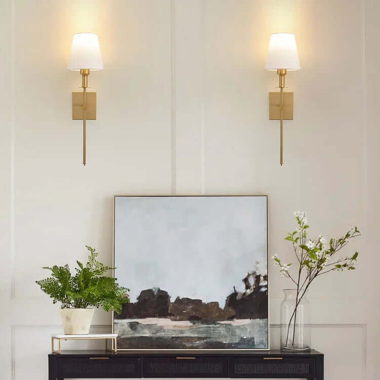 Compact Battery Powered LED Wall Lamps (2 Pack)