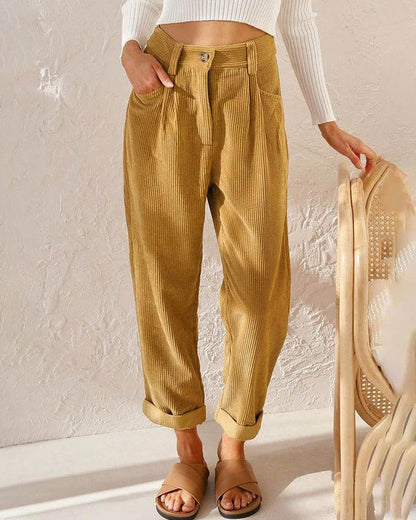 Ladies' Ribbed Cotton Pants