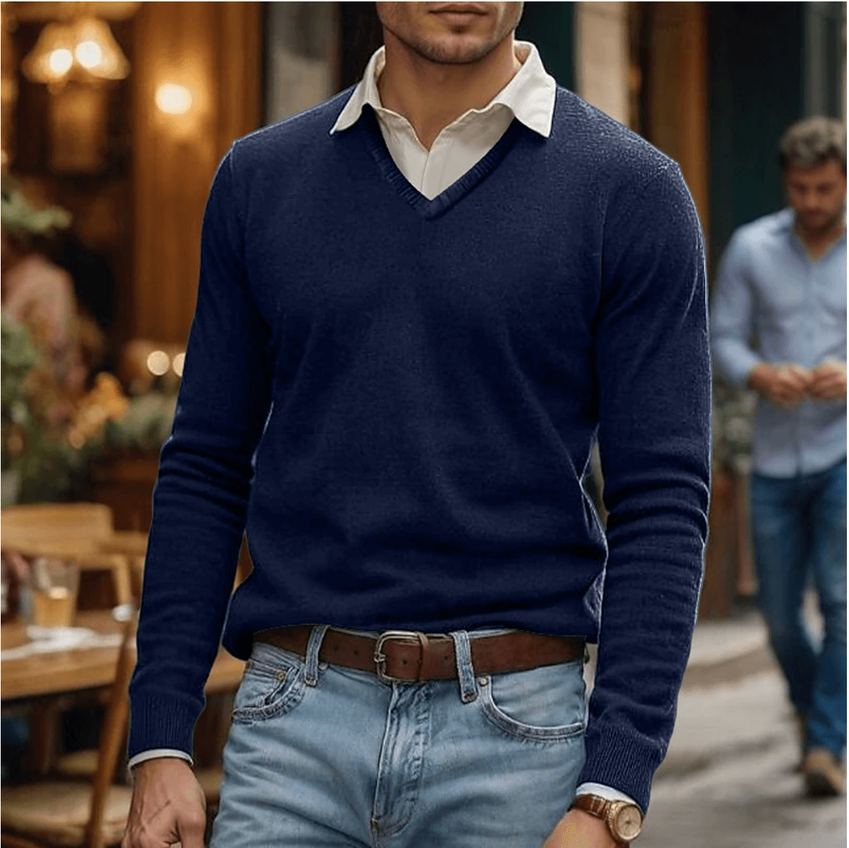 Comfy Relaxed Fit V-Neck Sweater