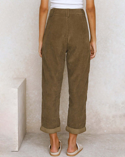 Ladies' Ribbed Cotton Pants