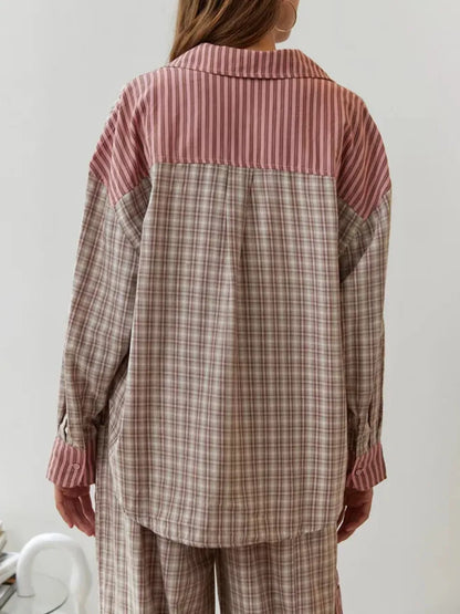 Cozy 2 Piece Pajama Set Cotton Sleepwear for Ladies