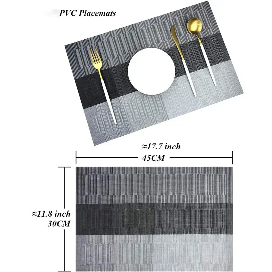 Durable Easy Clean Table Placemats Set of 4