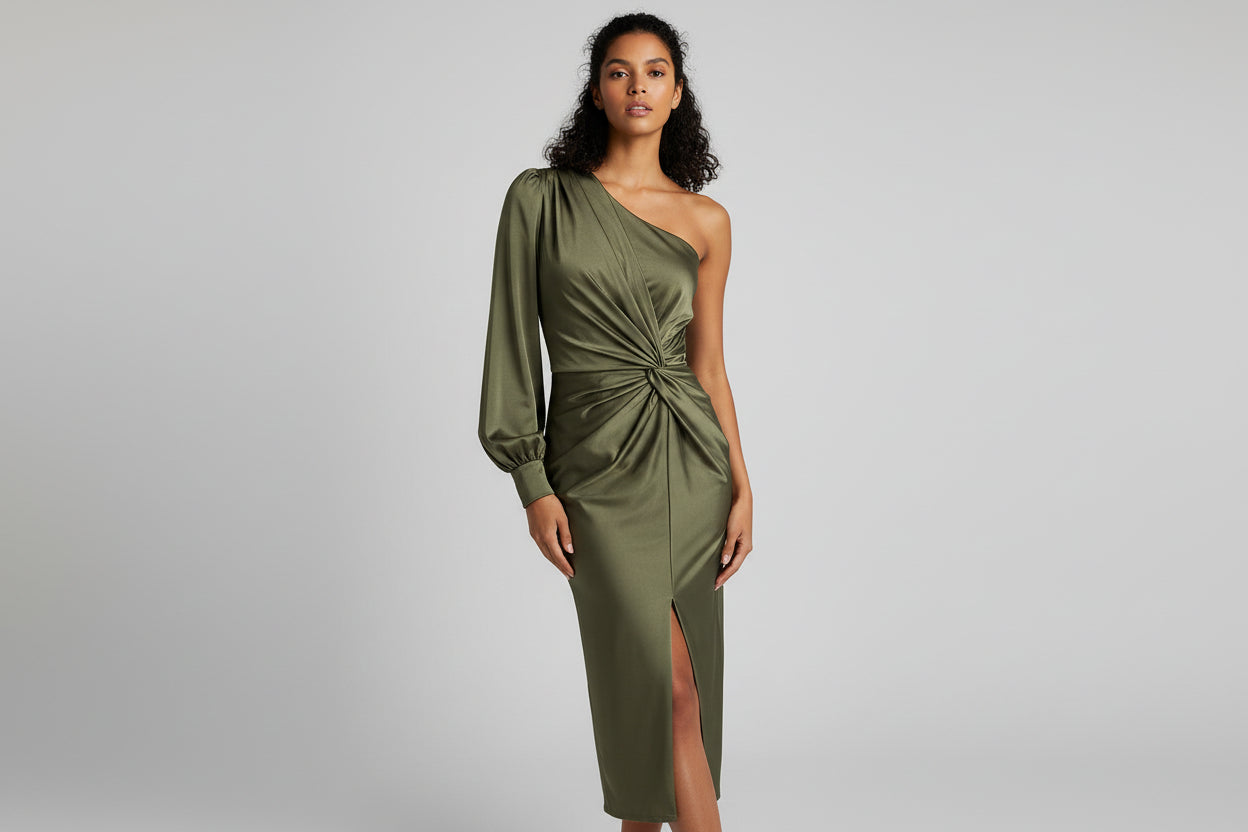 Chic Long Dress with High Slit - Luxivelle