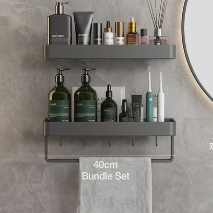 Contemporary White Bathroom Shelf