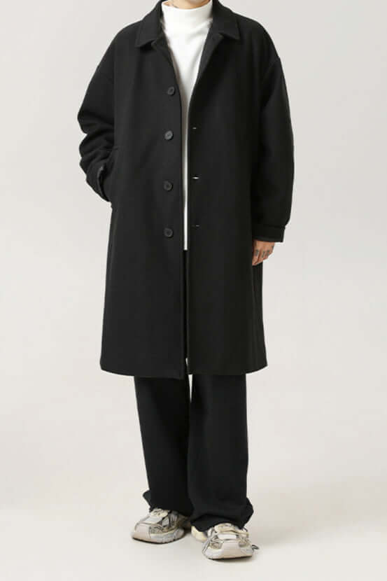 Men's Warm Large Tweed Winter Coat