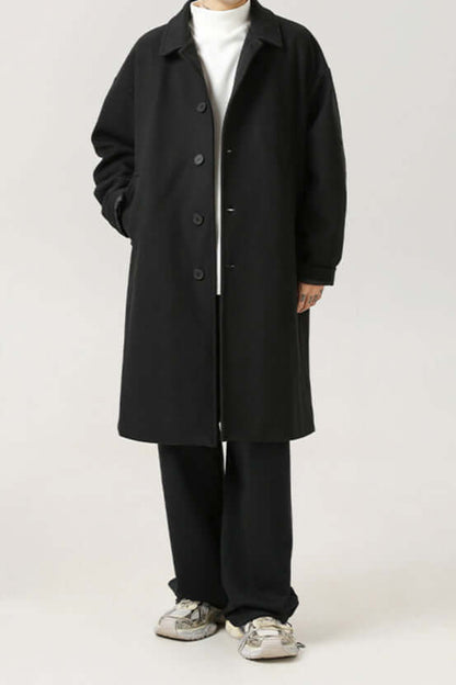 Men's Warm Large Tweed Winter Coat