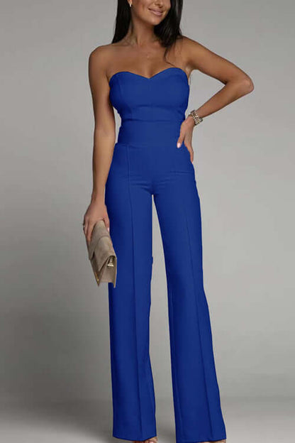 Sleeveless Wide Leg Party Jumpsuit