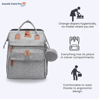 Practical Baby Diaper Backpack with Changing Pad