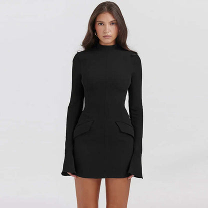 Fitted Short Party Dress with Pockets - Luxivelle