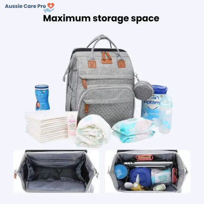 Practical Baby Diaper Backpack with Changing Pad