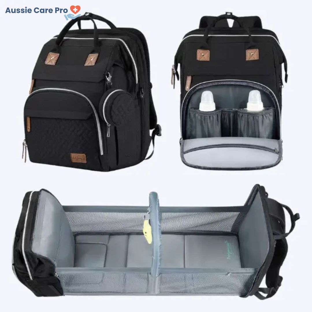 Practical Baby Diaper Backpack with Changing Pad
