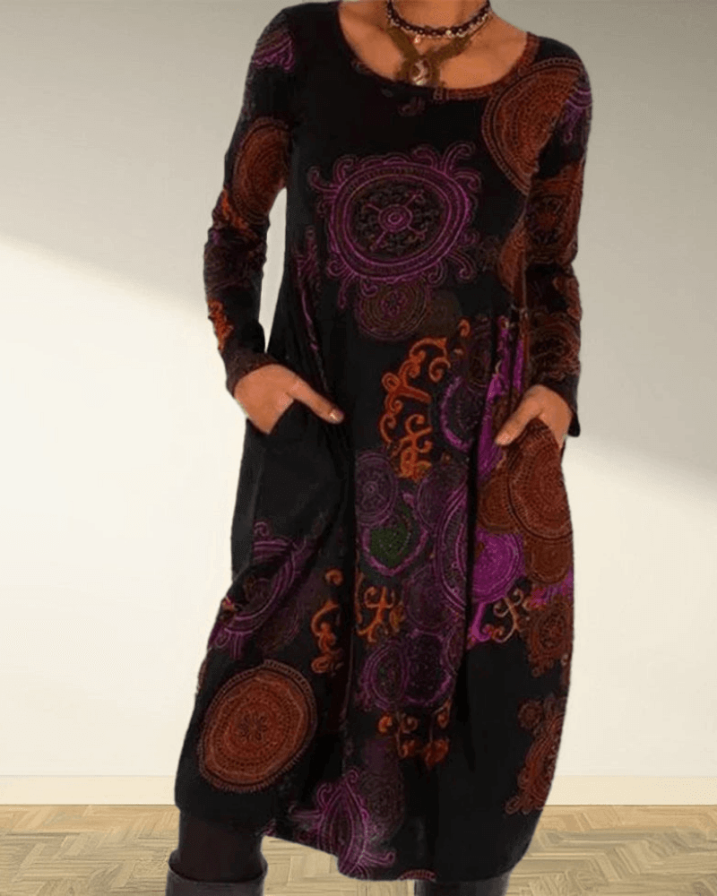 Chic Cold Weather Knee Length Dress