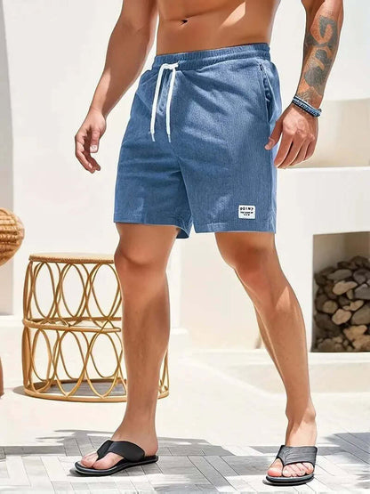 Men's Breathable Summer Shorts with Elastic Waist
