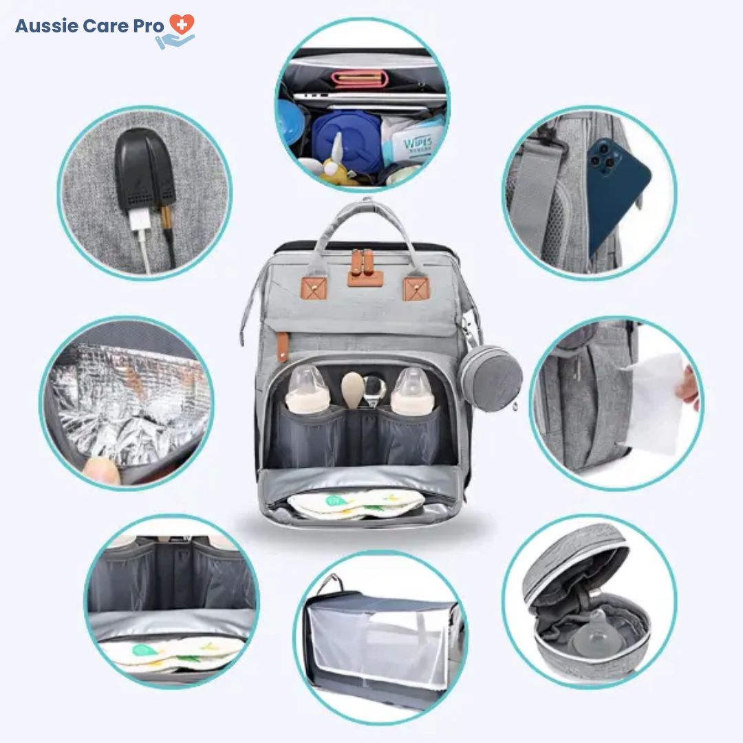 Practical Baby Diaper Backpack with Changing Pad