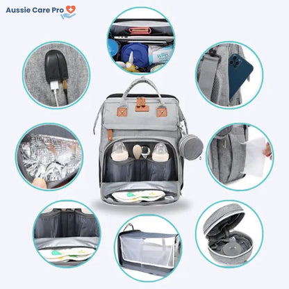 Practical Baby Diaper Backpack with Changing Pad