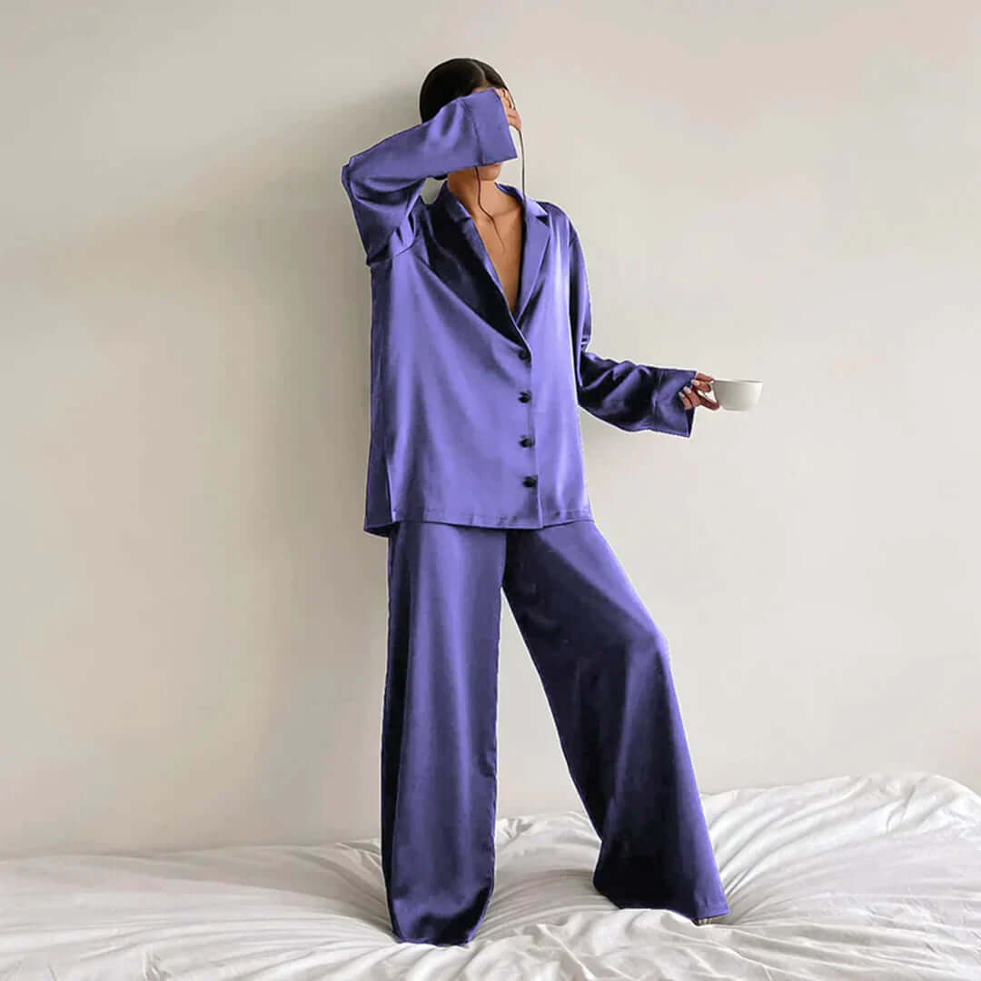Ladies Classic Fit Shirt & Loose Pant Set