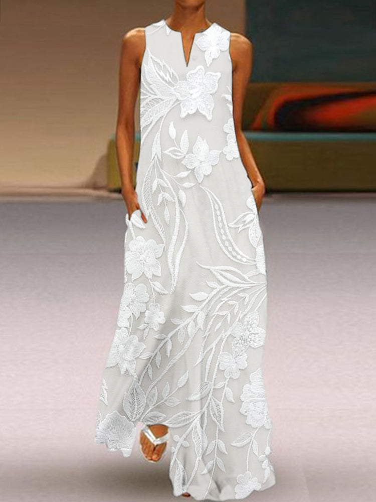 Elegant Patterned Women's Dress - Luxivelle