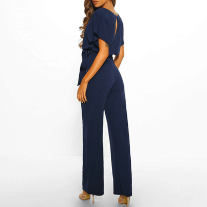 Ladies' Flowy Elastic Waist Jumpsuit