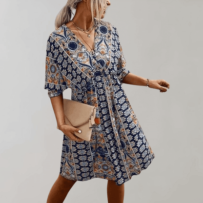 Chic Little V Neck Summer Dress