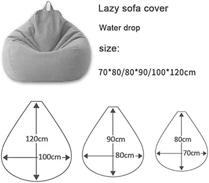 Plush Fabric Bean Bag Chair - Soft Comfortable Seating