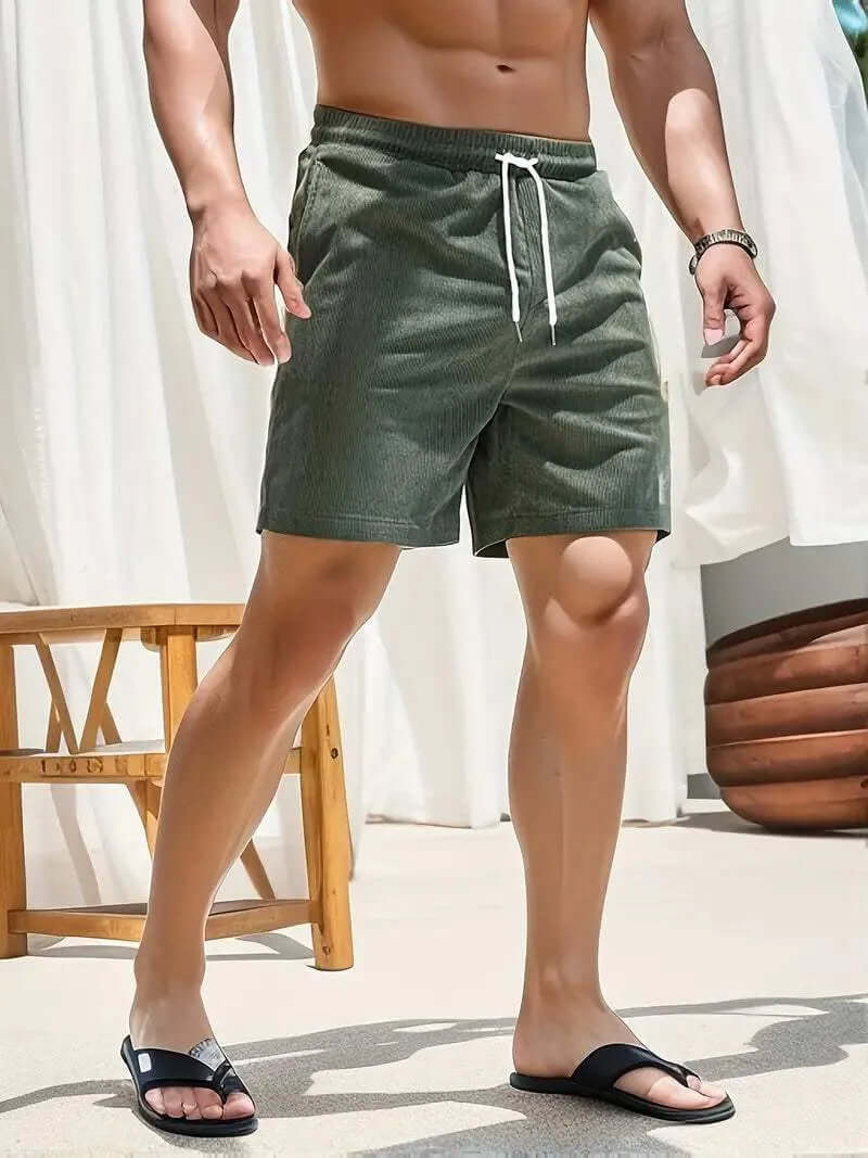 Men's Breathable Summer Shorts with Elastic Waist