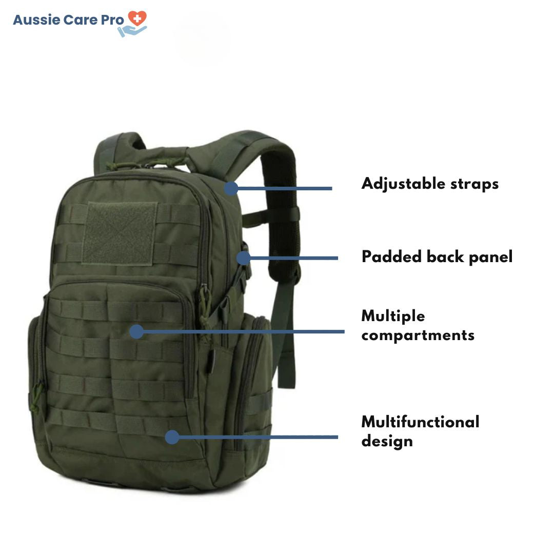Durable 25L Military Backpack with Water-Resistant Coating