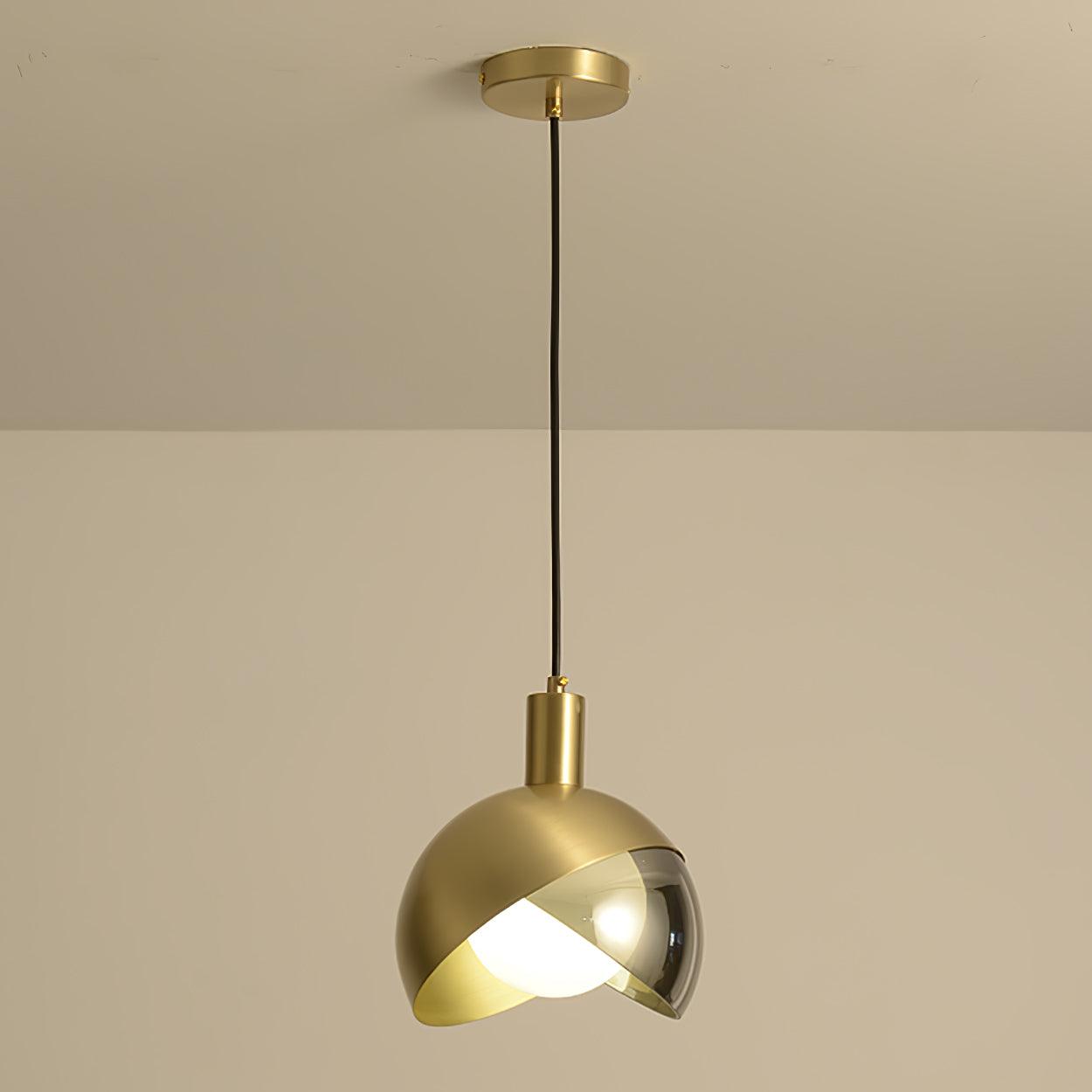 Customizable Chrome Hanging Lamp with Clear Glass Shade - Luxivelle