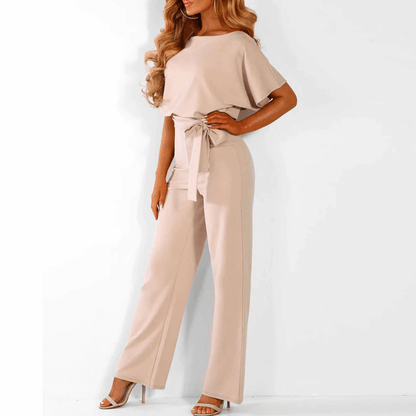 Ladies' Flowy Elastic Waist Jumpsuit - Luxivelle