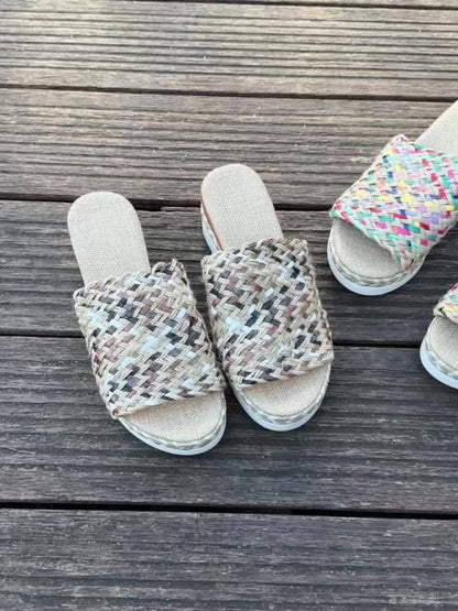 Braided Espadrille Wedge Sandals