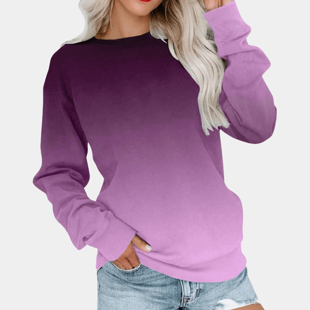 Fashionable Ombre Women's Sweatshirt