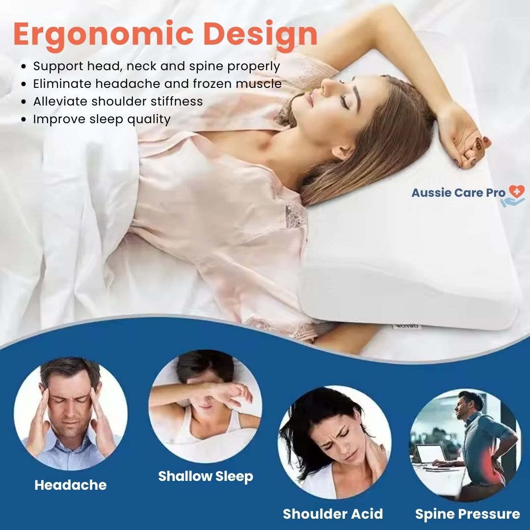 Contour Memory Foam Neck Pillow for Better Sleep
