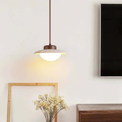 Rustic Wood and Metal LED Hanging Light