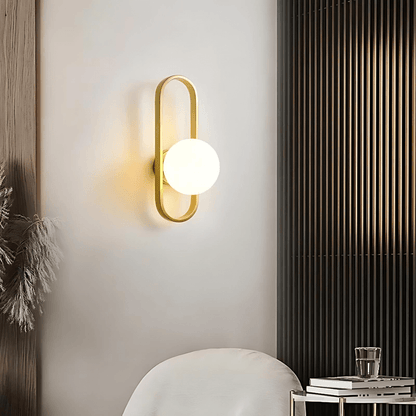Contemporary LED Glass Wall Light Fixture