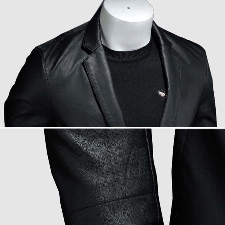Rugged Genuine Leather Biker Jacket