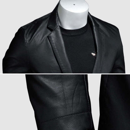 Rugged Genuine Leather Biker Jacket