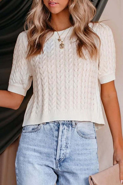Relaxed Fit Women's Cotton Short Top