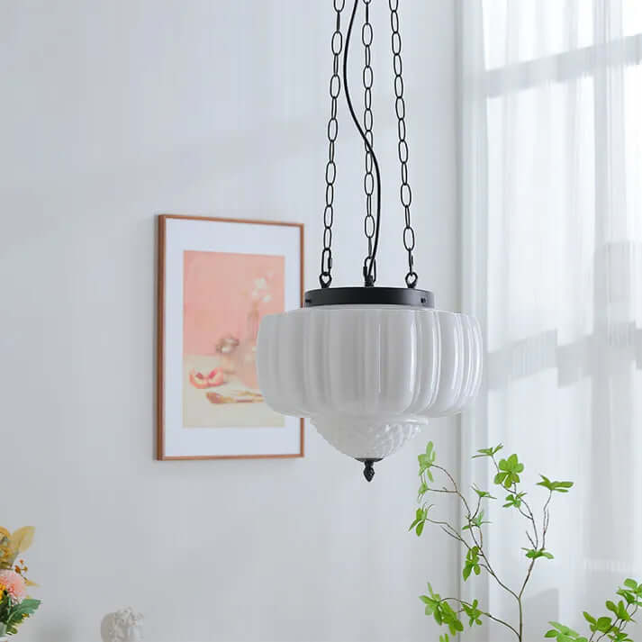 Contemporary Chrome Hanging Light Fixture