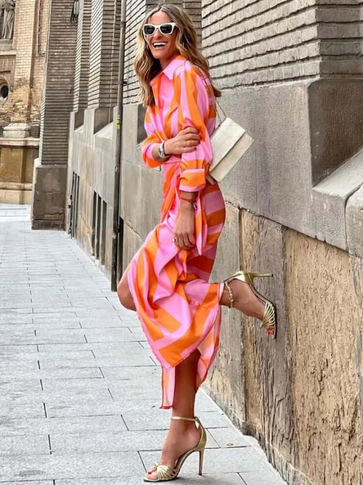 Ladies' Floral Knee Length Sundress - Luxivelle