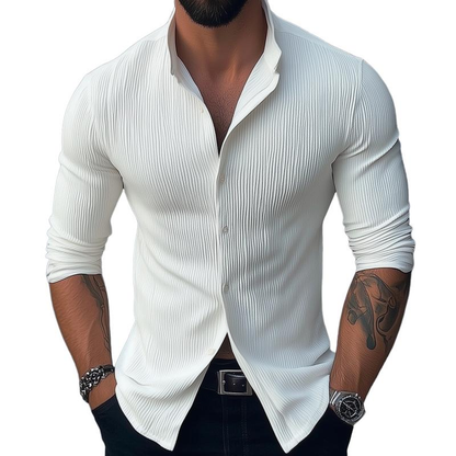 Men's Classic Fit Casual Cotton Long Sleeve Shirt - Luxivelle
