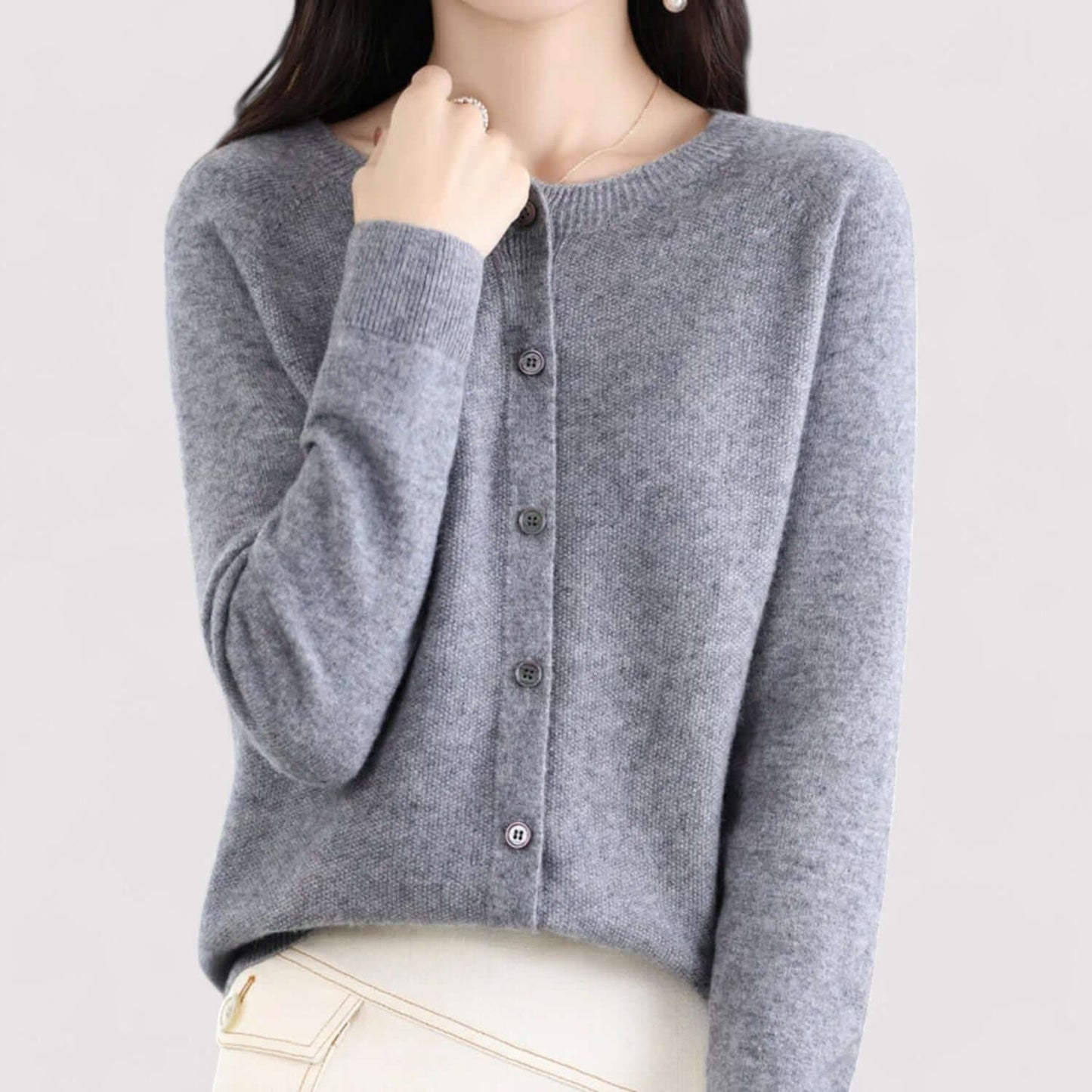Soft Women's Wool Blend Open Front Cardigan