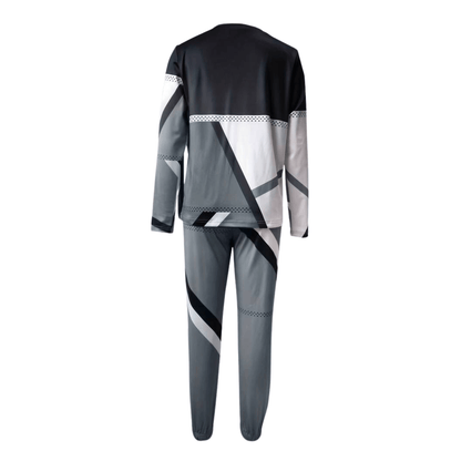 Cozy Geometric Pattern Sleepwear Set