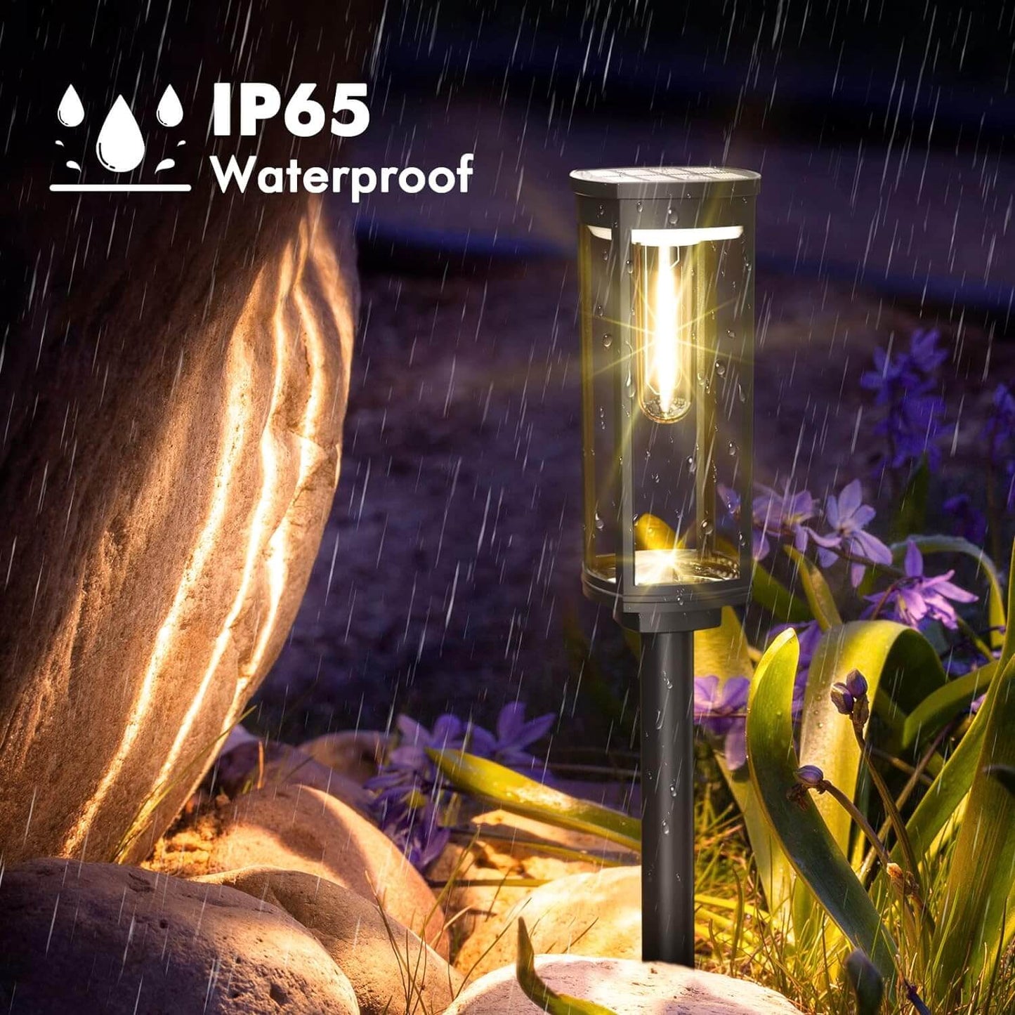 Bright Outdoor Solar Powered Yard Lamp