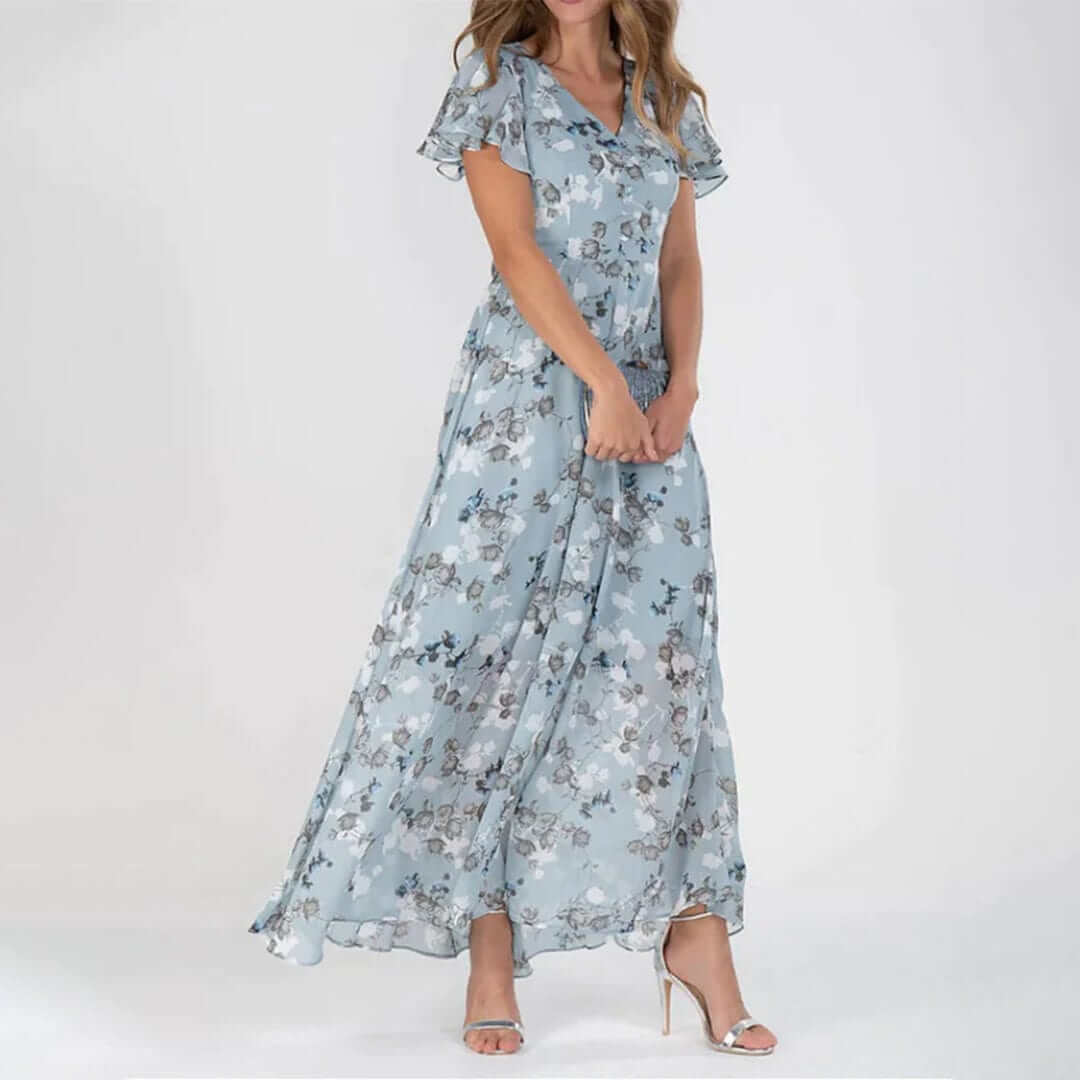 Ladies Long Flower Pattern Dress