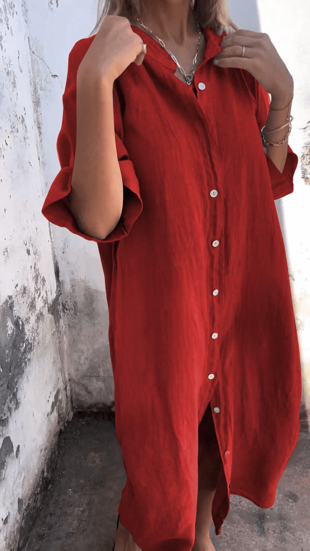 Chic Floral Sundress with Buttons - Luxivelle