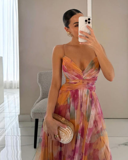 Vibrant Long Sleeve Women's Dress