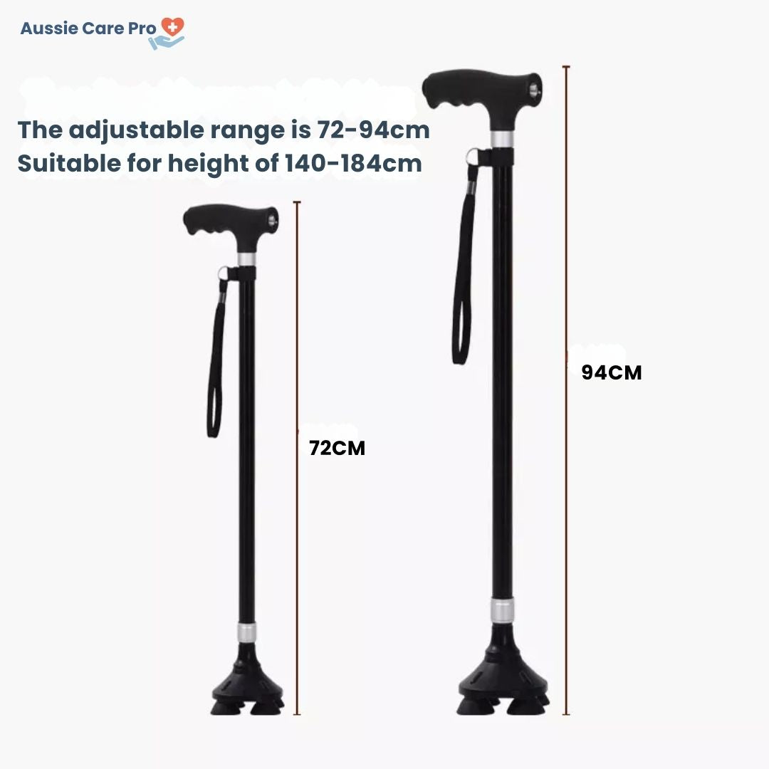 Comfortable Walking Stick for Elderly - Adjustable Handle