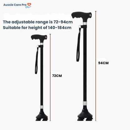 Comfortable Walking Stick for Elderly - Adjustable Handle